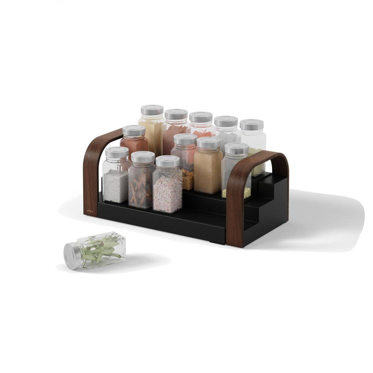 BELLWOOD 3-TIER SPICE SHELF BLKWAL