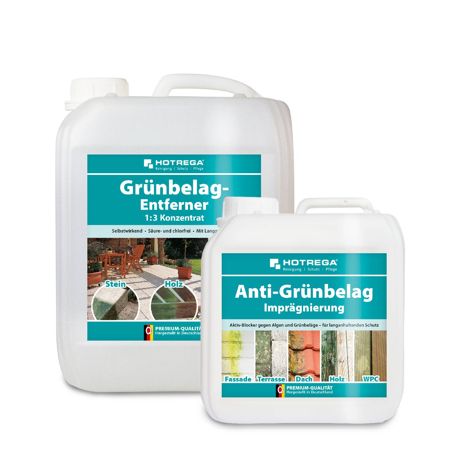 „Grünbelag-Entferner und Anti-Grünbelag-Imprägnierung