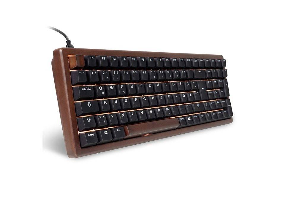 Sharkoon Gaming Tastatur Skiller SGK50S2 Wood schwarz