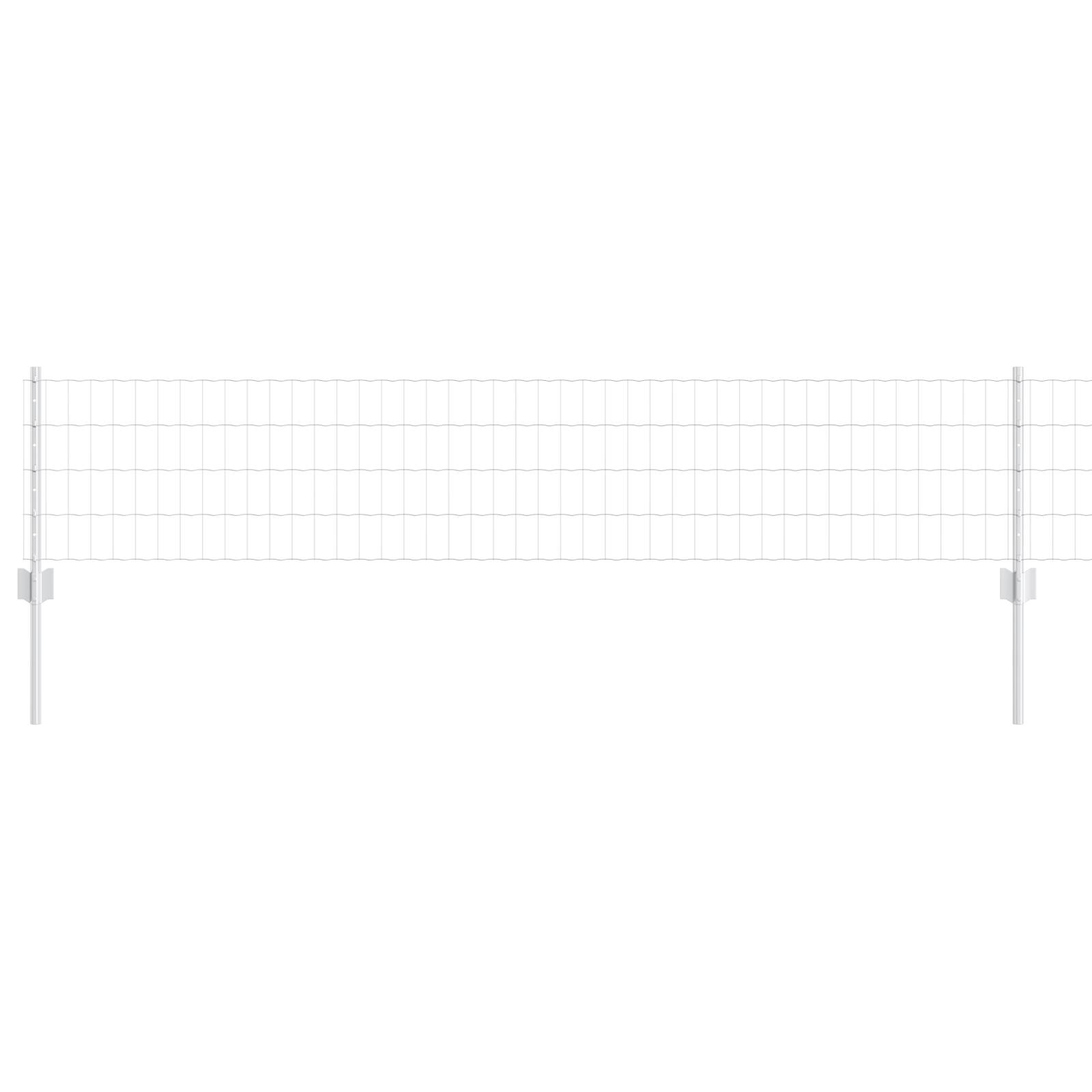 vidaXL Euro Zaun mit 11 U-Pfosten Silber 0,4x25 m Stahl