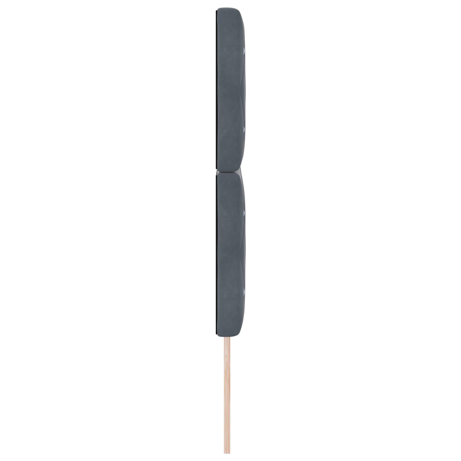 vidaXL Kopfteil mit Kristalltasten, gepolstert, Dunkelgrau, 160 cm, Samt