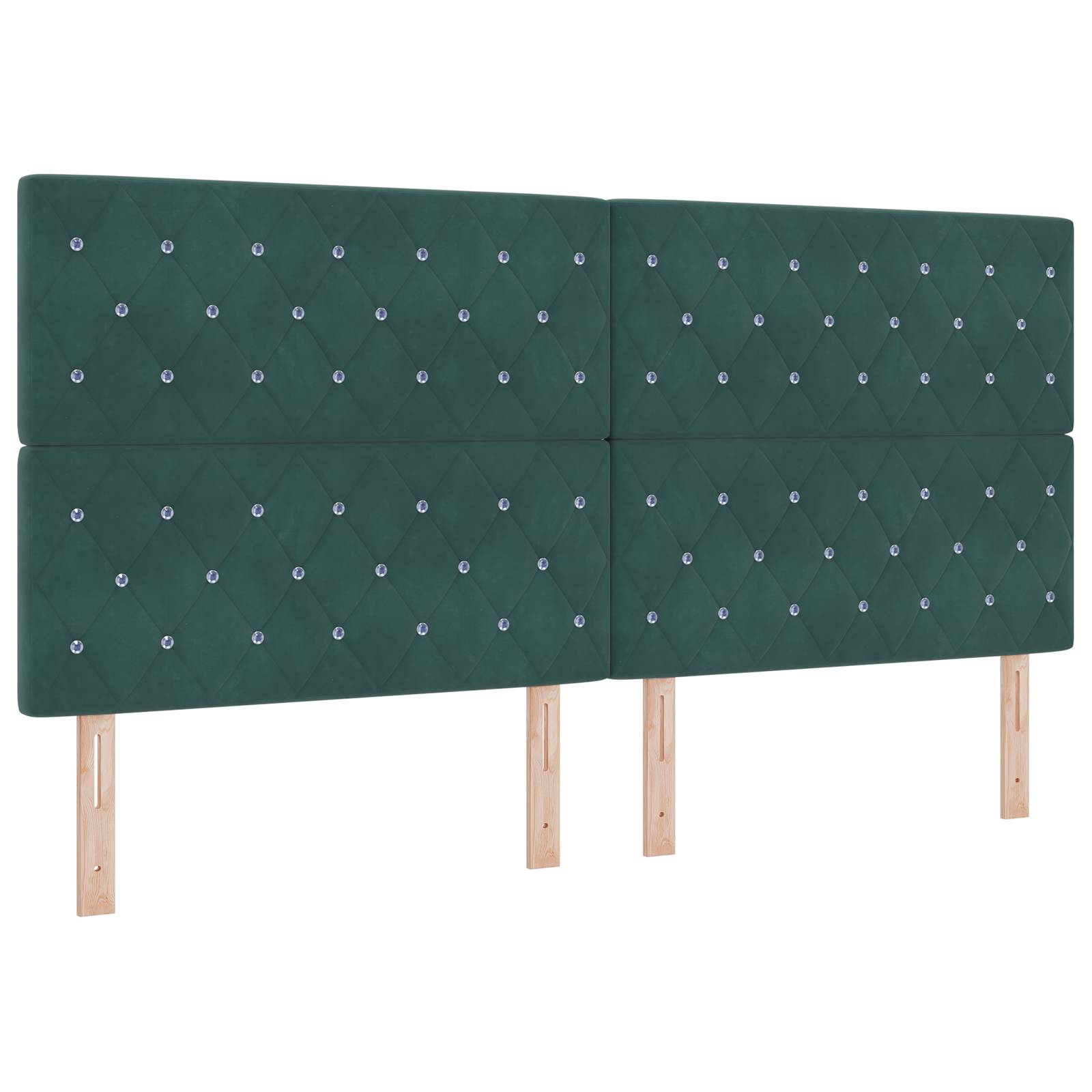 vidaXL LED Kopfteil Dunkelgrün 100 cm Samt