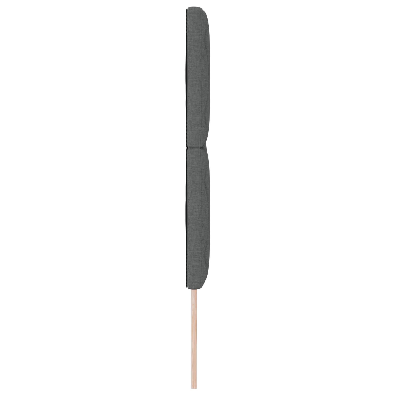 vidaXL Kopfteil Diamantblockdesign Dunkelgrau 140 cm Stoff