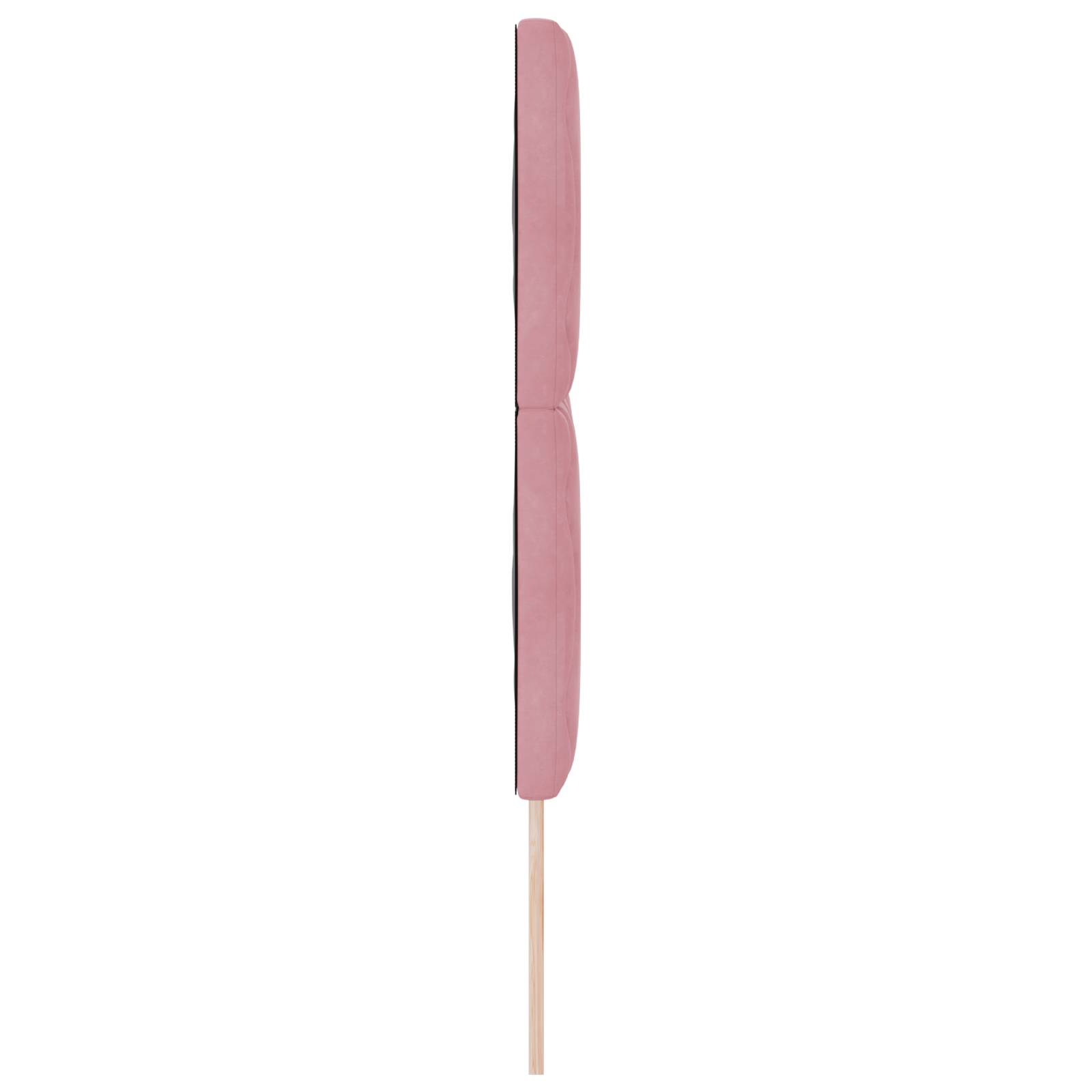 vidaXL Kopfteil im Diamond Block-Design in Rosa 160 cm aus Samt