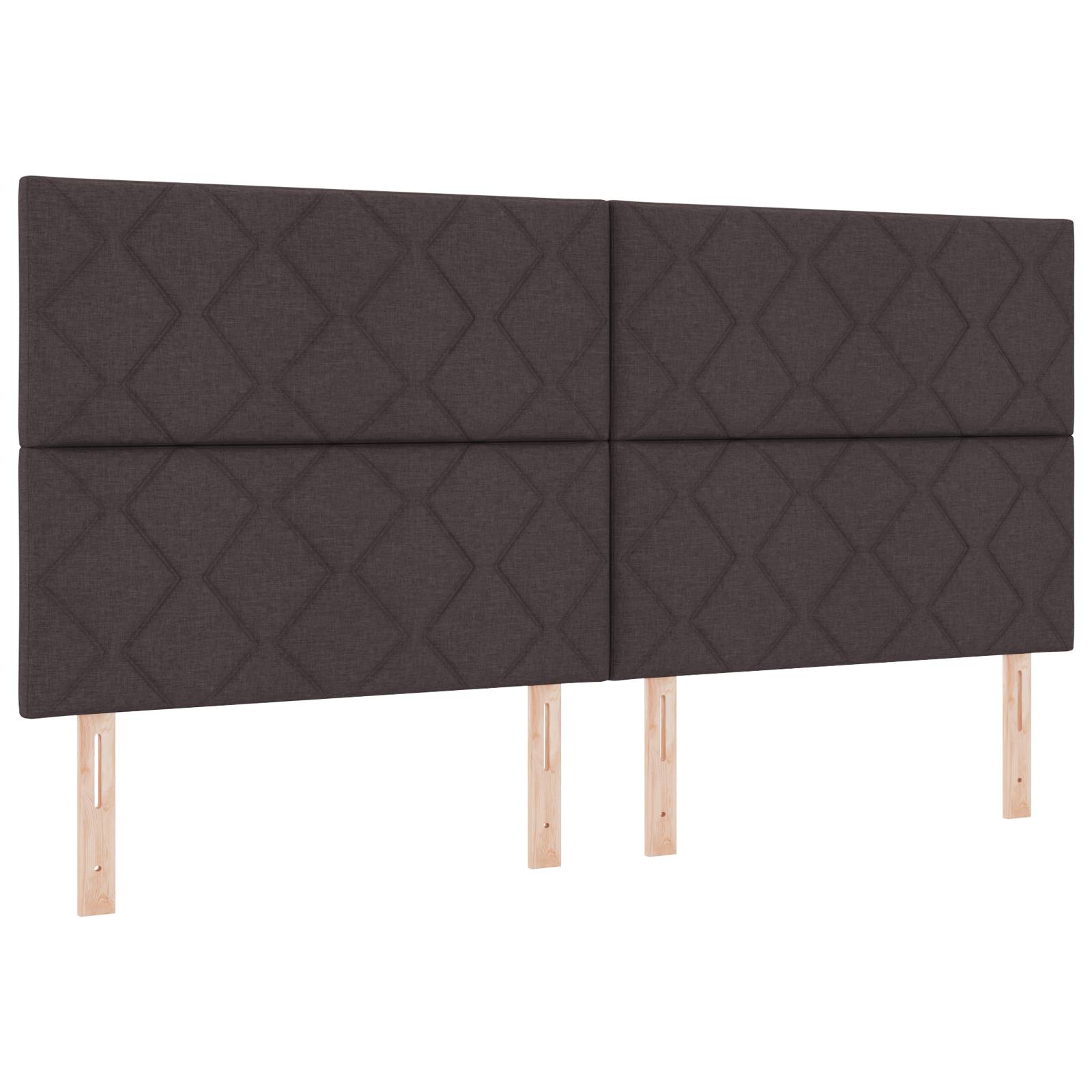 vidaXL Boxspringbett mit Matratze Dunkelbraun 200x200 cm Stoff