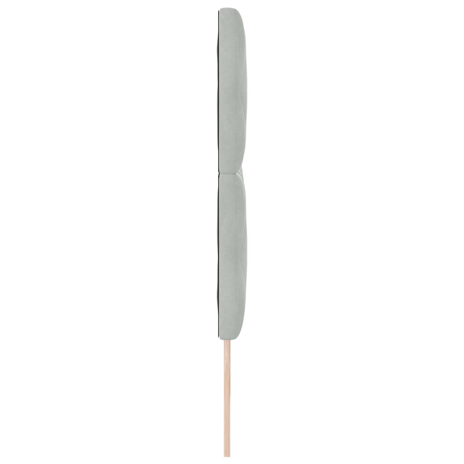 vidaXL Kopfteil mit Diamantblock-Design Hellgrau 200 cm Samt