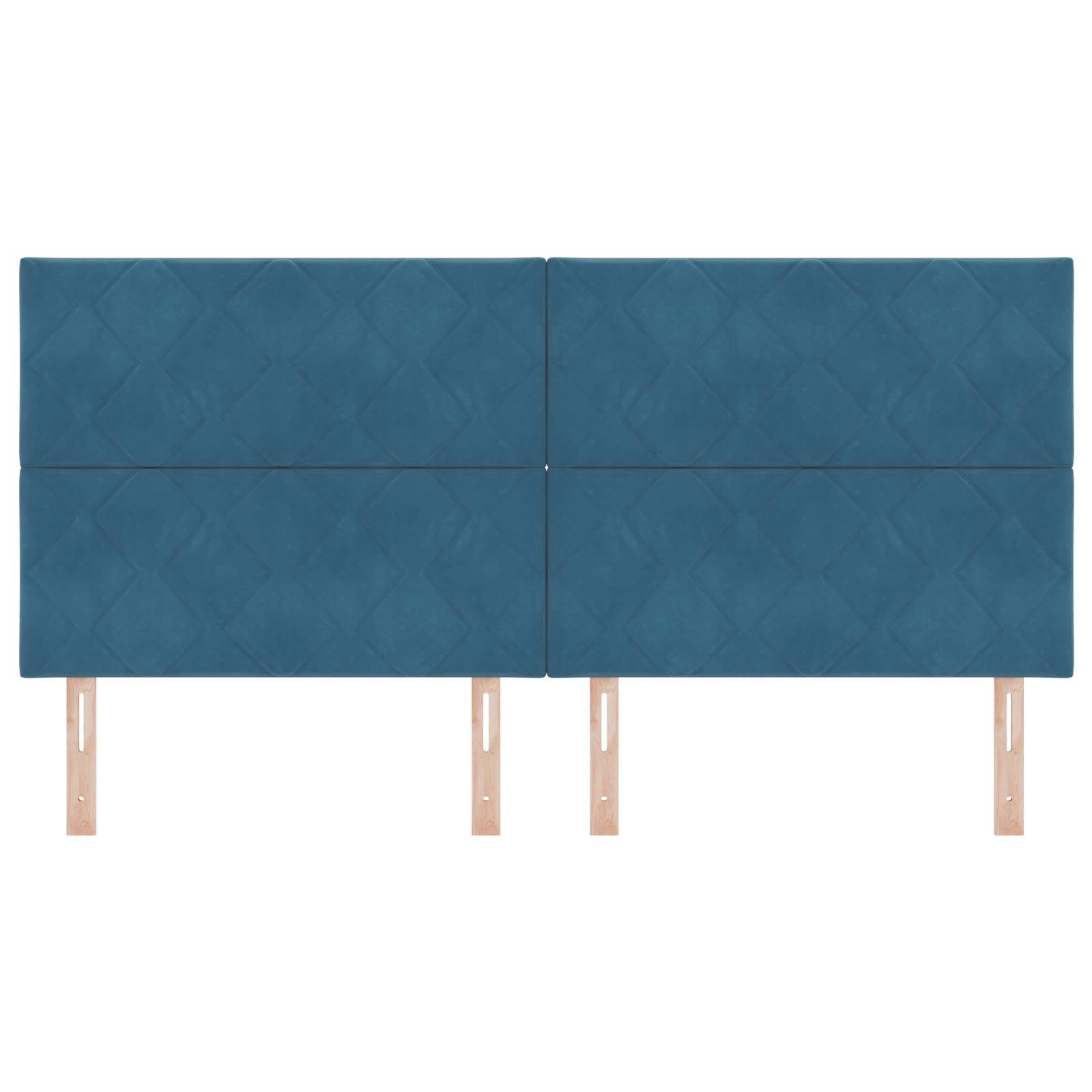 vidaXL Kopfteil Diamantblock-Design Dunkelblau 200 cm Samt