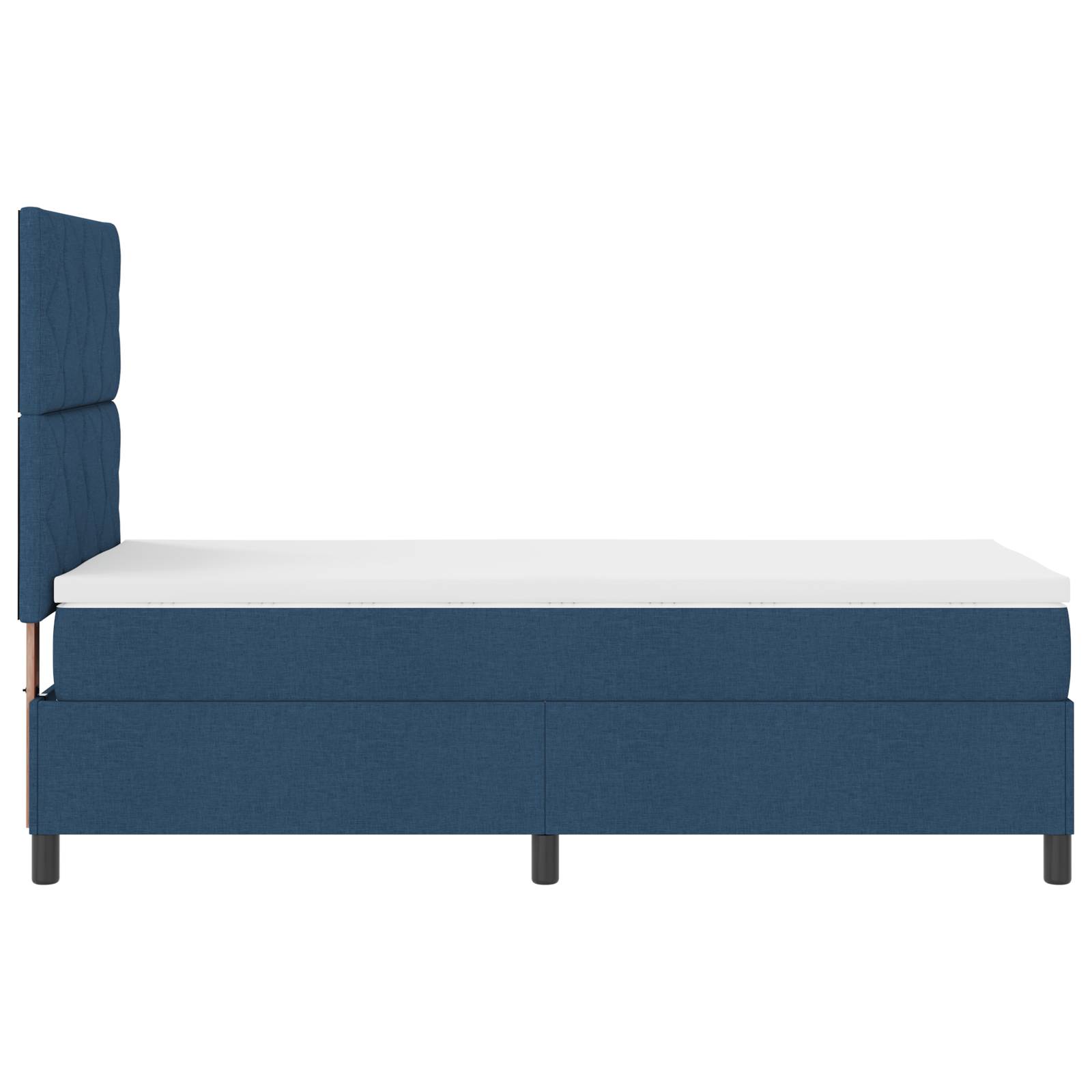 vidaXL Boxspringbett mit Matratze Blau 100x200 cm Stoff