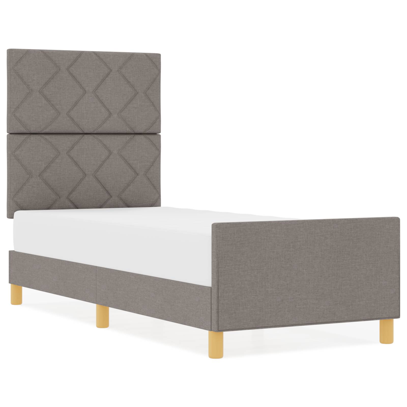 vidaXL Bettgestell Taupe 80x200 cm Stoff
