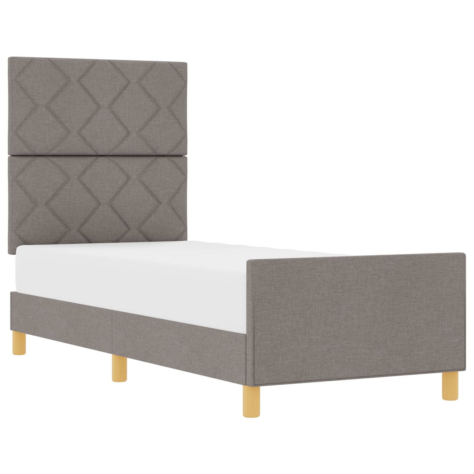 vidaXL Bettgestell Taupe 80x200 cm Stoff