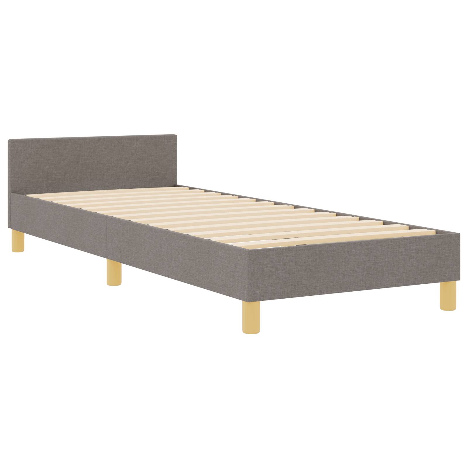 vidaXL Bettgestell Taupe 80x200 cm Stoff