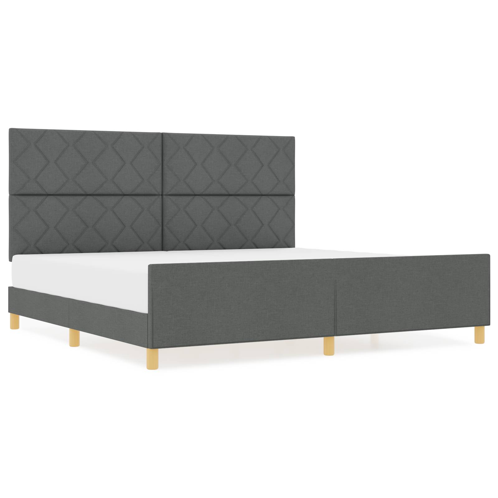 vidaXL Bettgestell Dunkelgrau 200x200 cm Stoff
