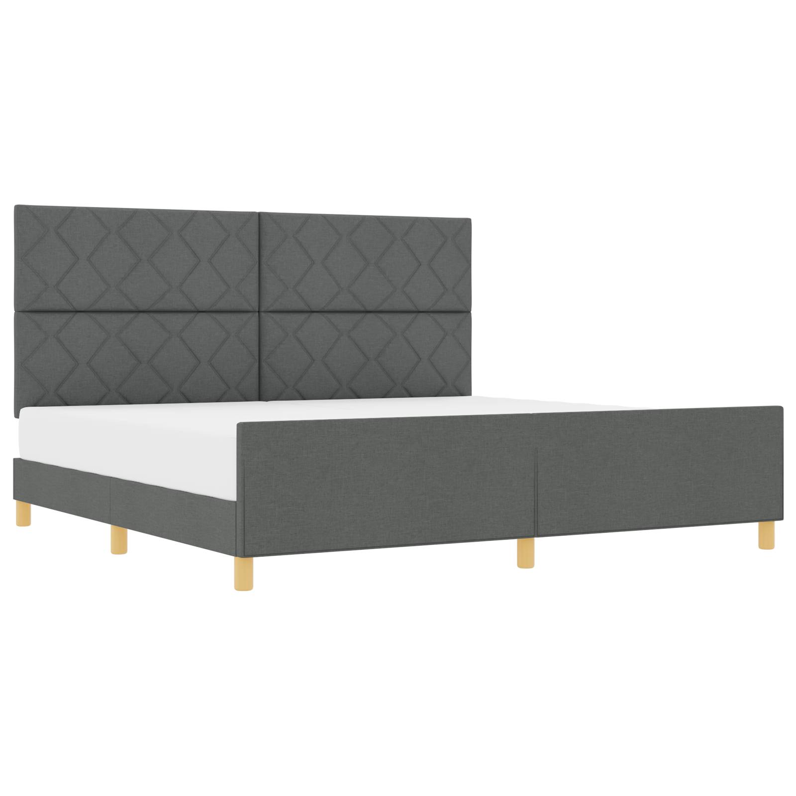 vidaXL Bettgestell Dunkelgrau 200x200 cm Stoff