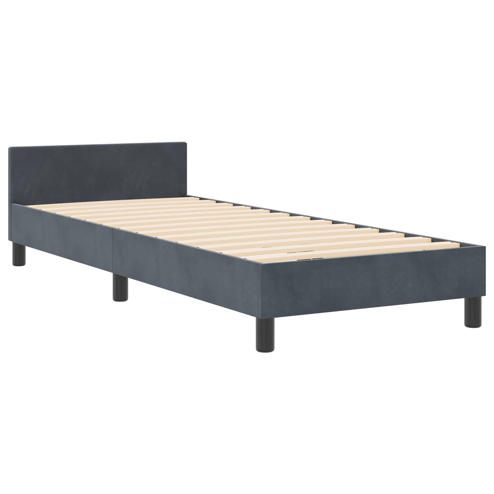 vidaXL Bettgestell Dunkelgrau 80x200 cm Samt
