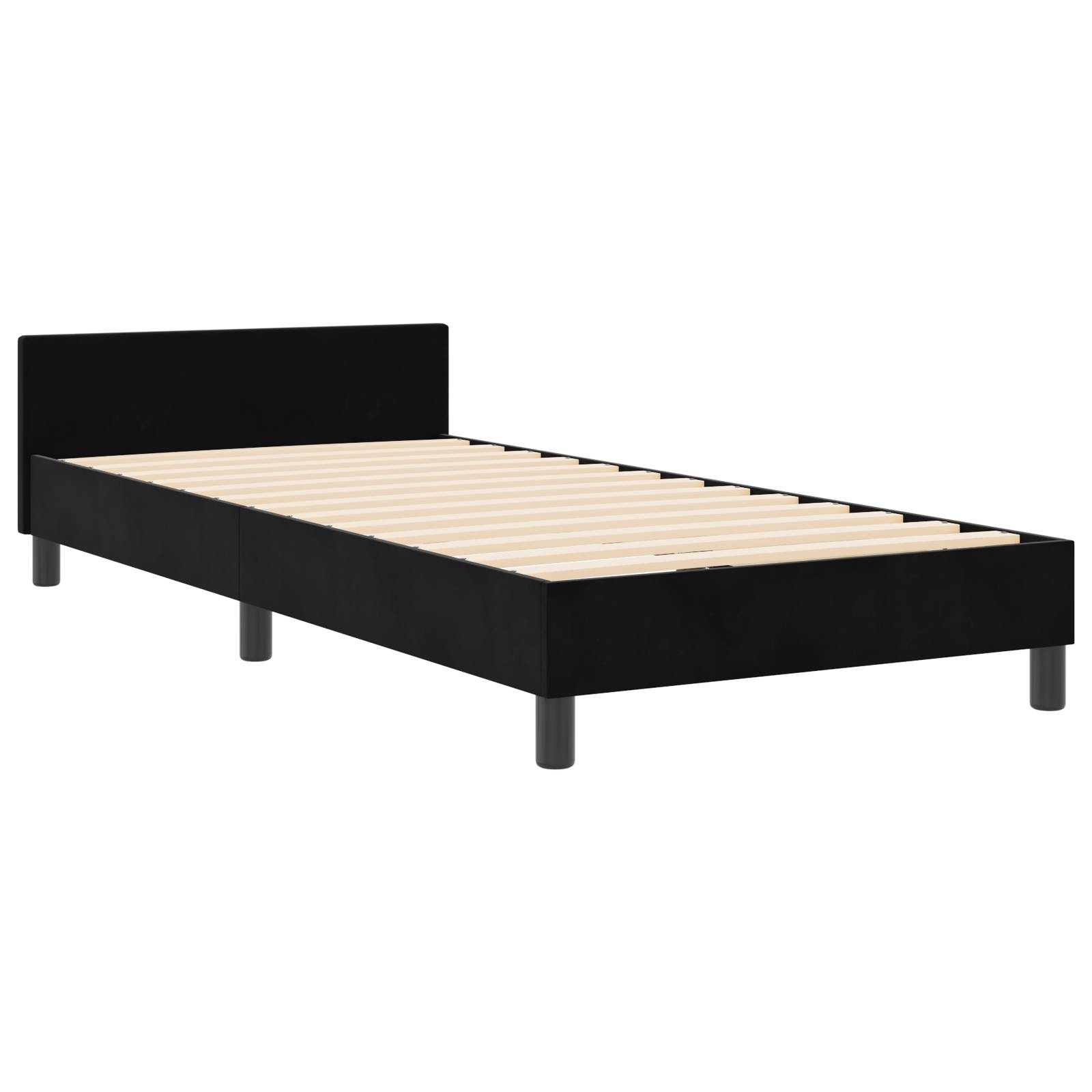 vidaXL Bettgestell Schwarz 100x200 cm Samt