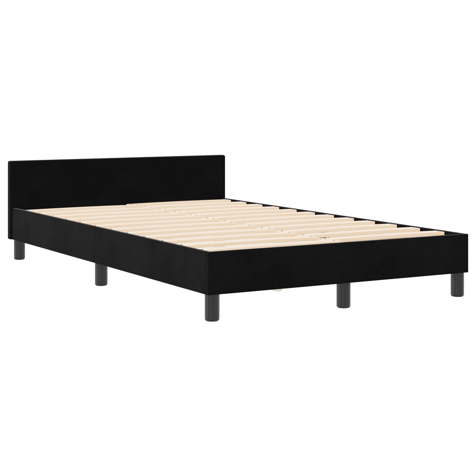 vidaXL Bettgestell Schwarz 120x200 cm Samt