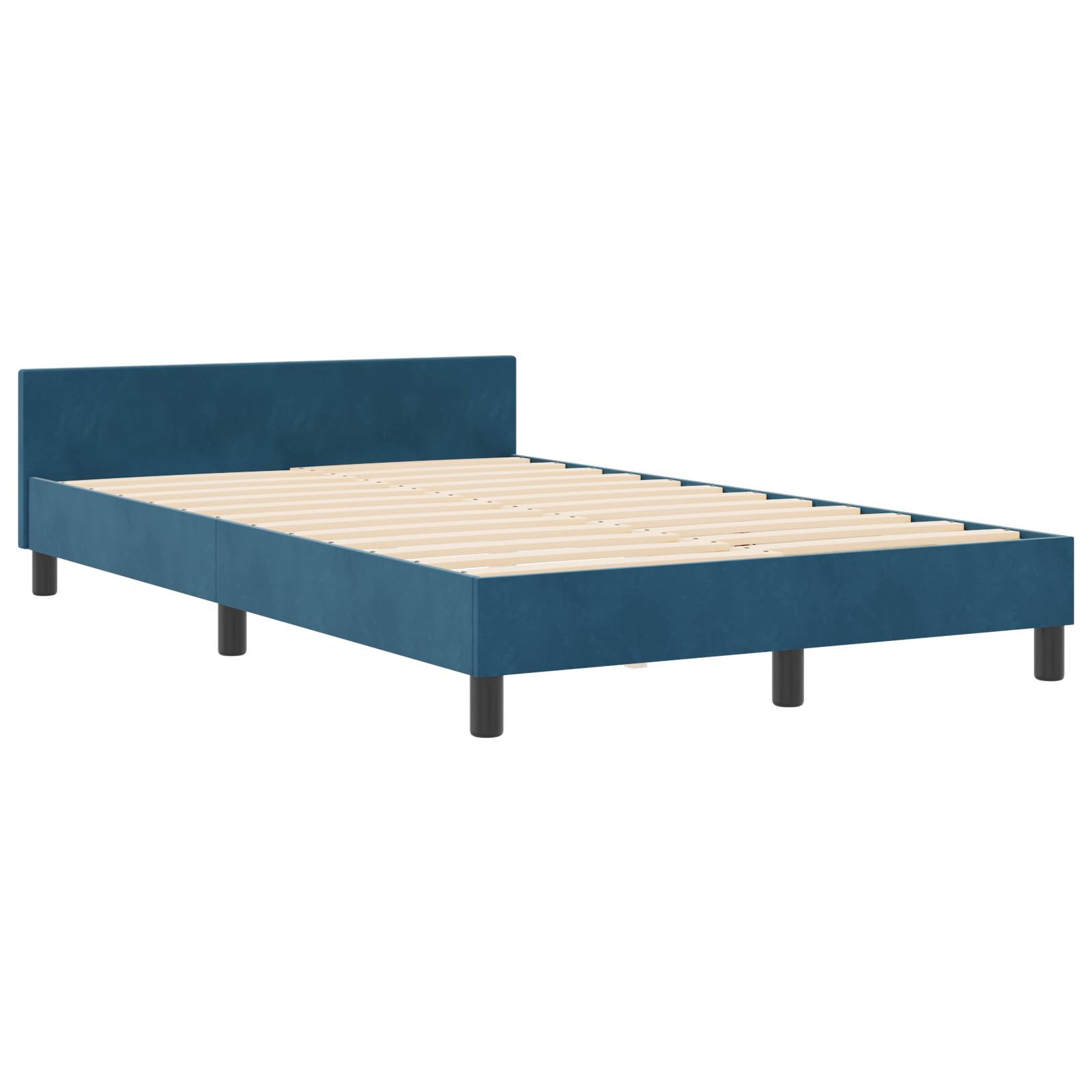 vidaXL Bettgestell Dunkelblau Samt 120x190 cm