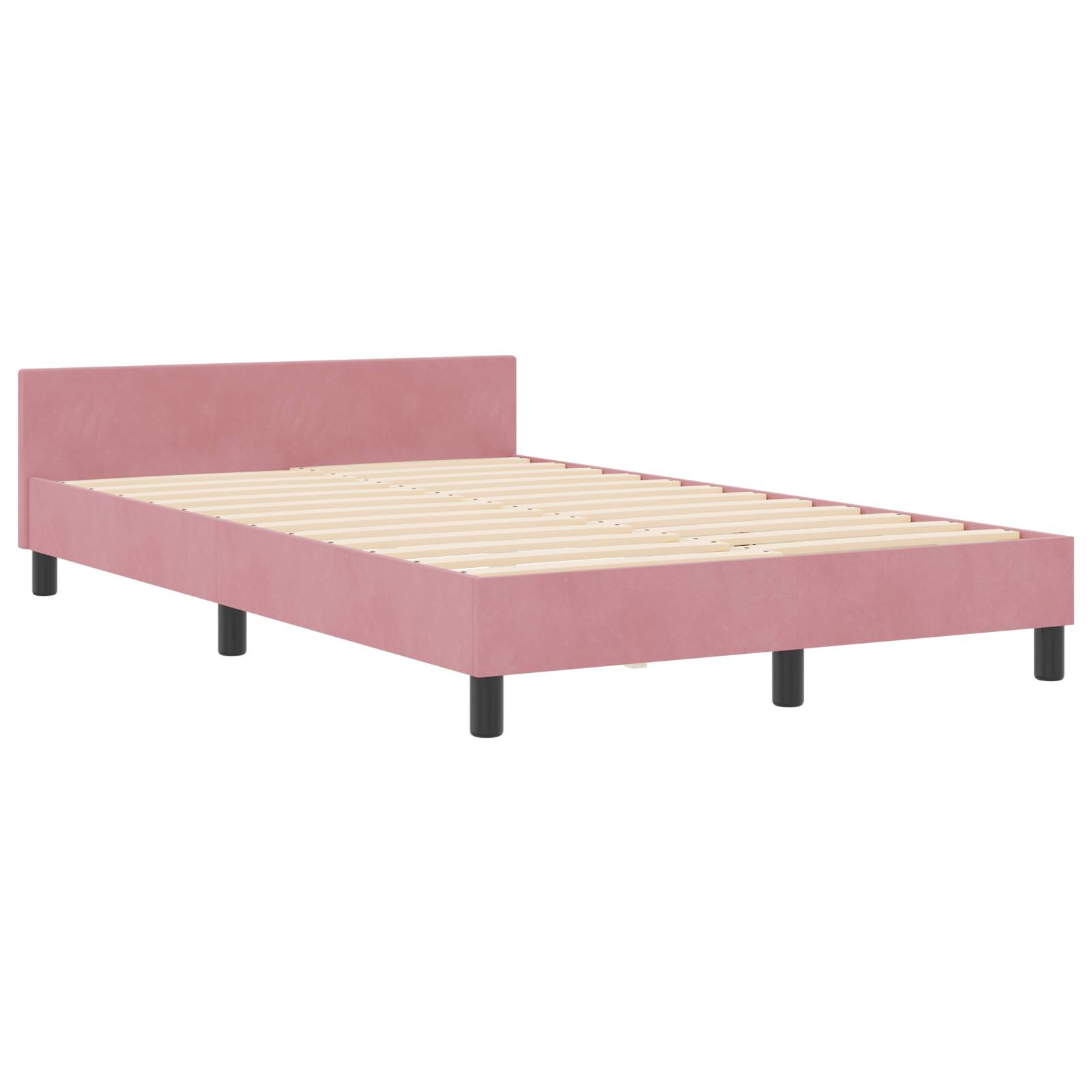 vidaXL Bettgestell Rosa 120x190 cm Samt