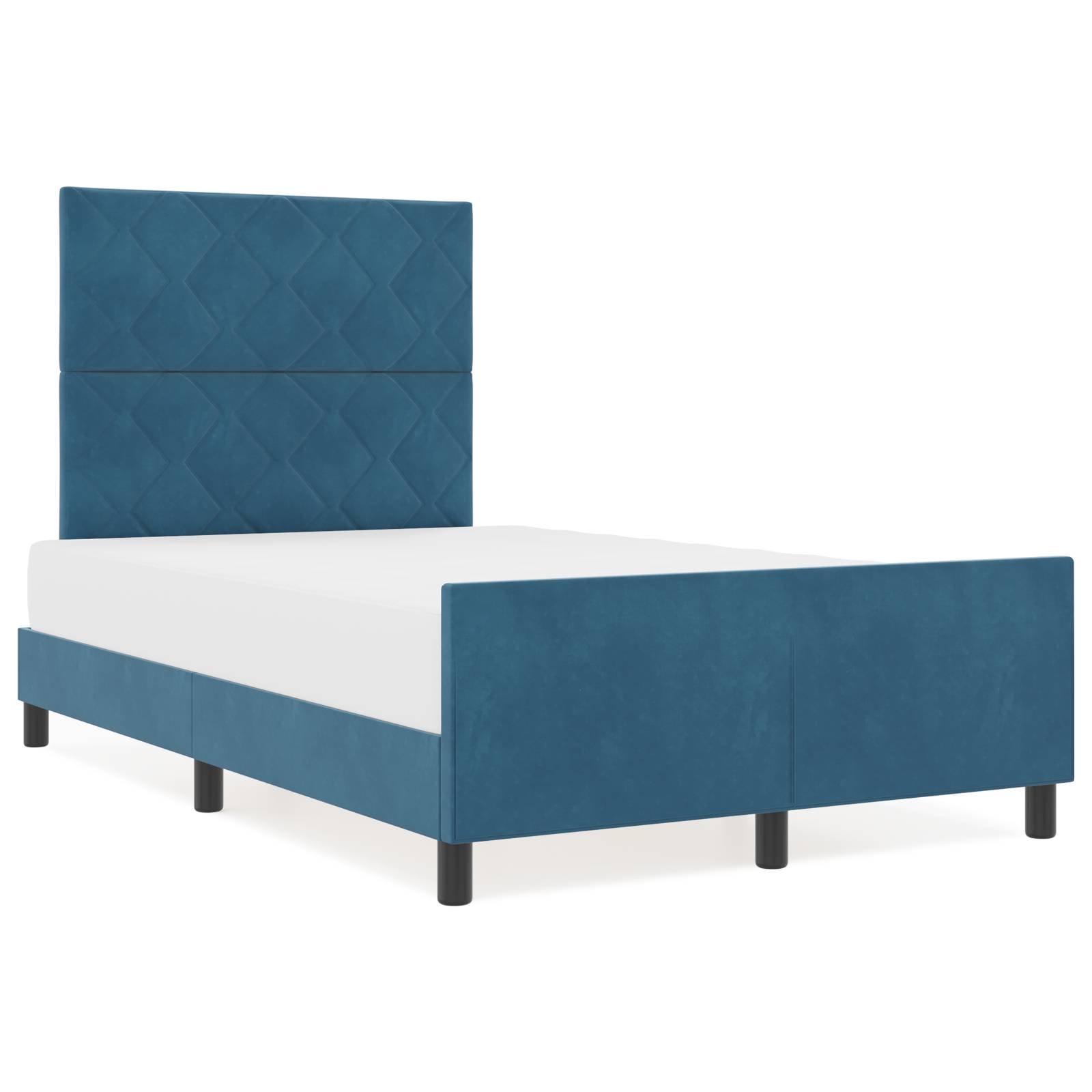 vidaXL Bettgestell Dunkelblau Samt 120x190 cm