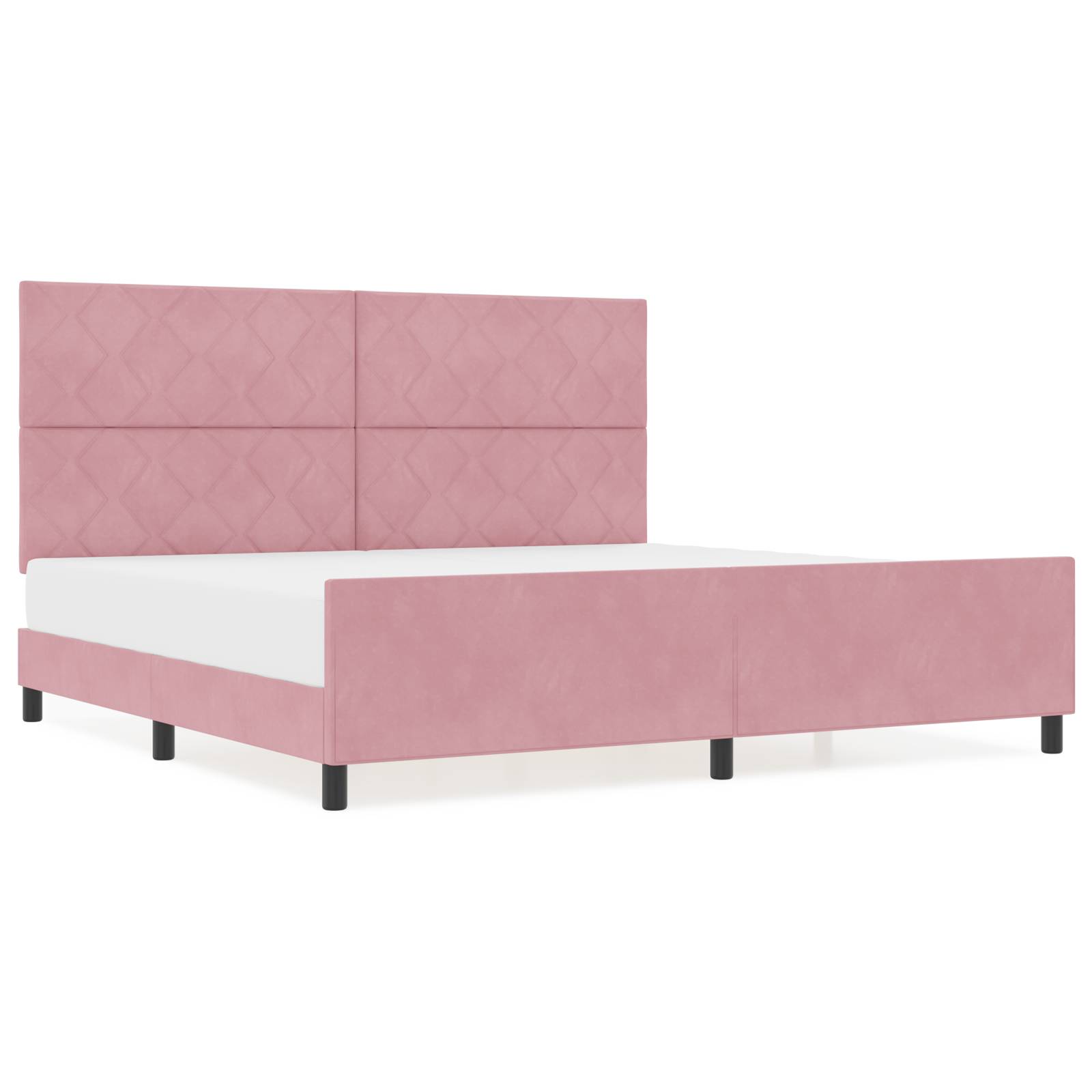 vidaXL Bettgestell Rosa 200x200 cm Samt