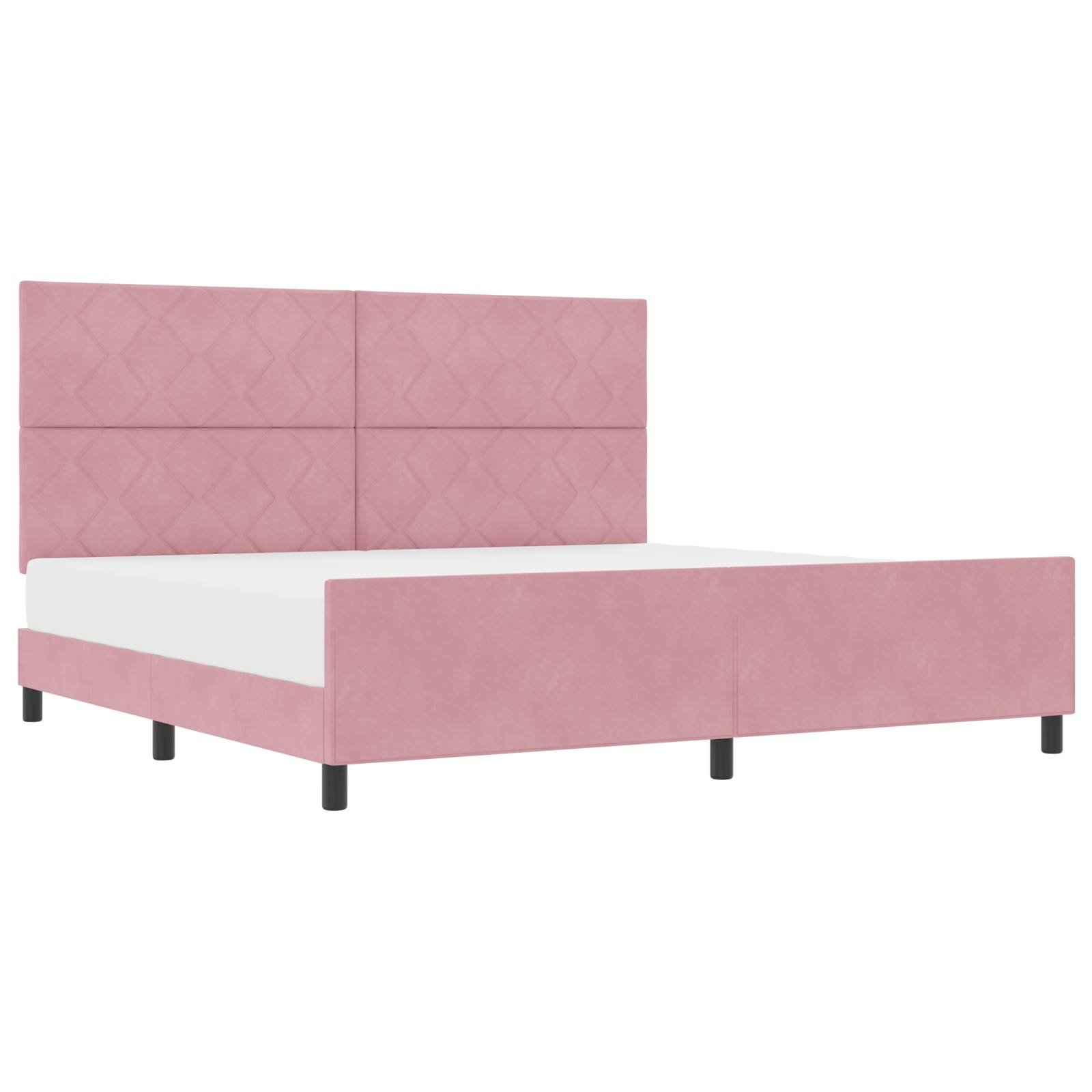 vidaXL Bettgestell Rosa 200x200 cm Samt