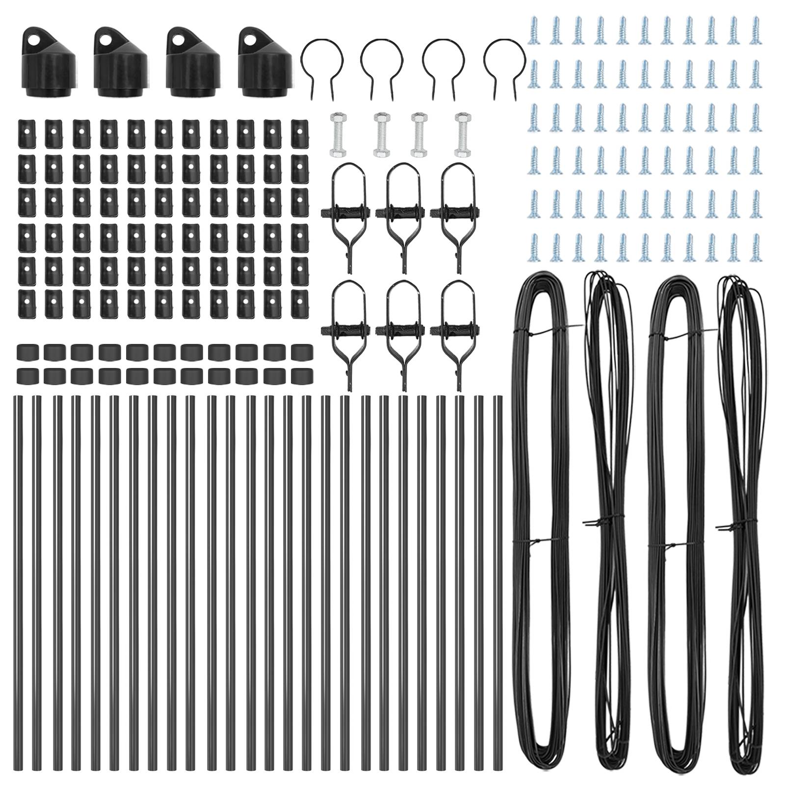 vidaXL Zaunpfosten 26 Stk. Grau Ø32 mm 80 cm Verzinkter Stahl