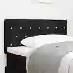 vidaXL LED Kopfteil mit kristallgeknöpfter Polsterung Schwarz 90 cm Samt vidaXL LED Kopfteil mit kristallgeknöpfter Polsterung Schwarz 90 cm Samt