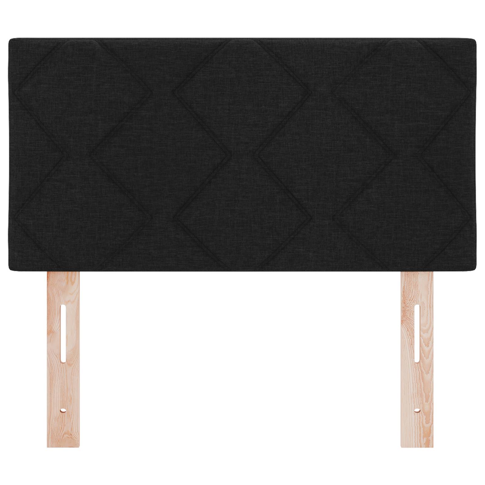 vidaXL Kopfteil mit Rautenmuster Schwarz 80 cm Stoff