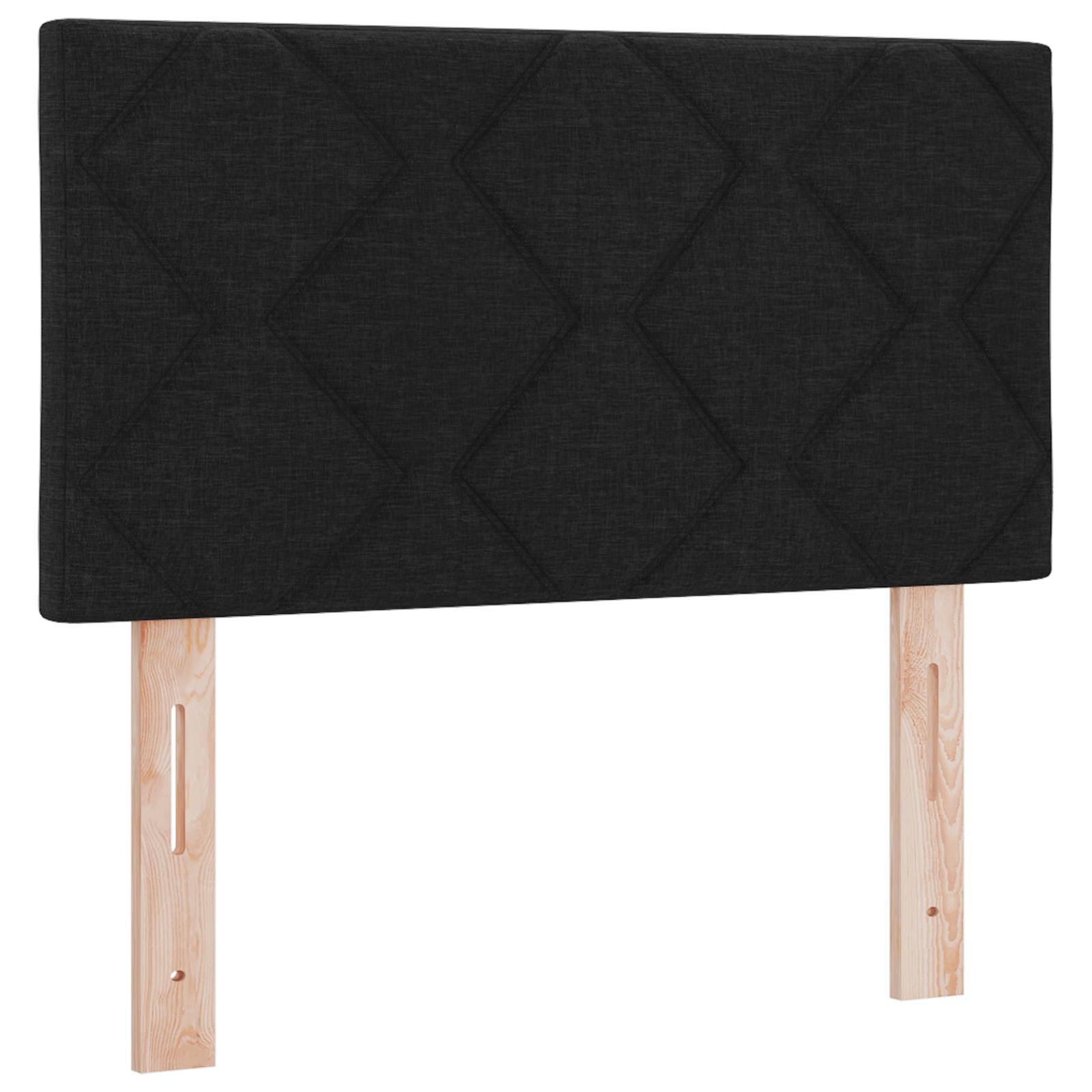 vidaXL Kopfteil mit Rautenmuster Schwarz 80 cm Stoff