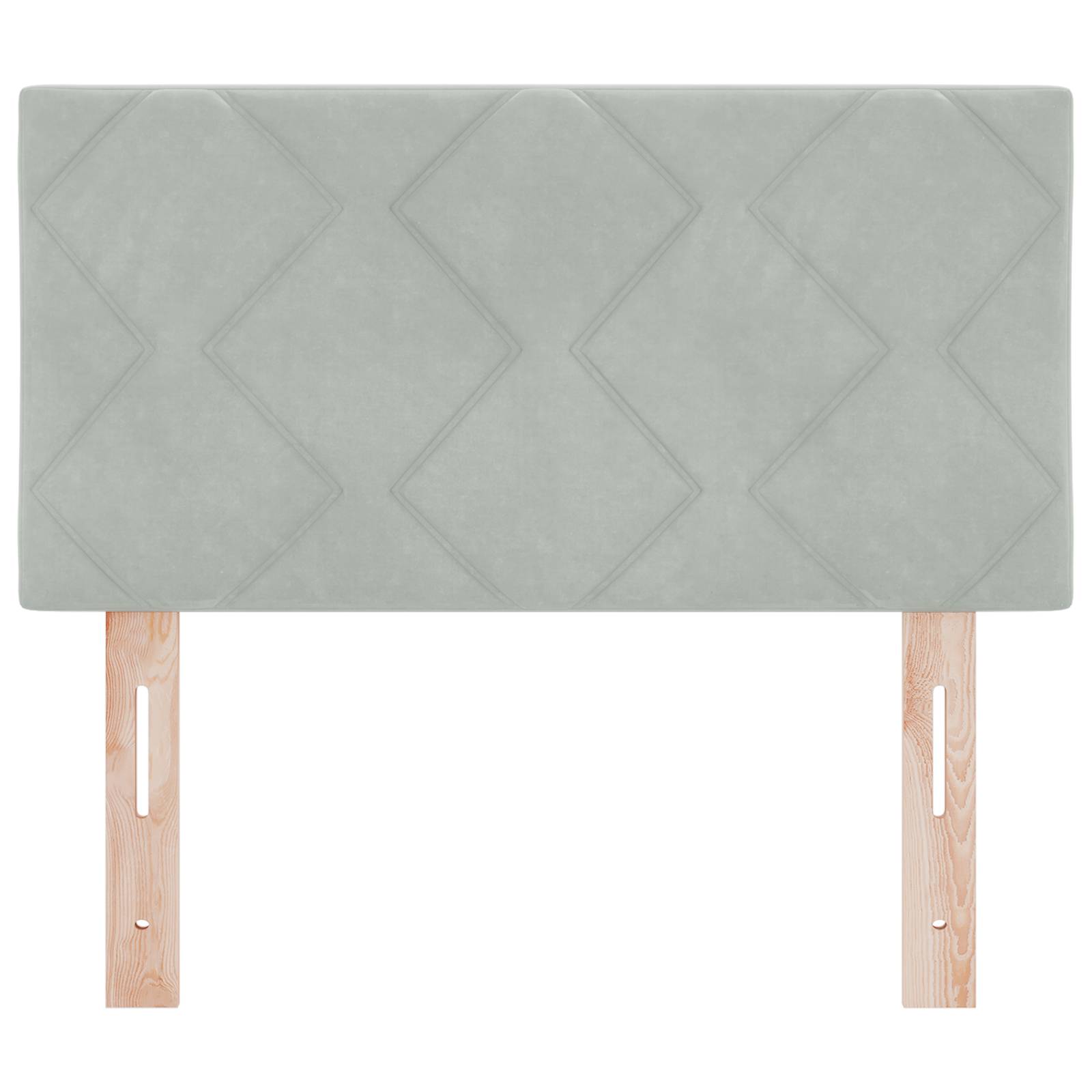 vidaXL Hellgraues Diamantblock-Kopfteil – 80 cm Samt