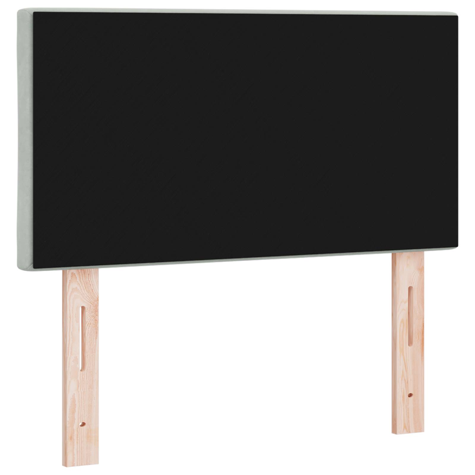 vidaXL Hellgraues Diamantblock-Kopfteil – 80 cm Samt