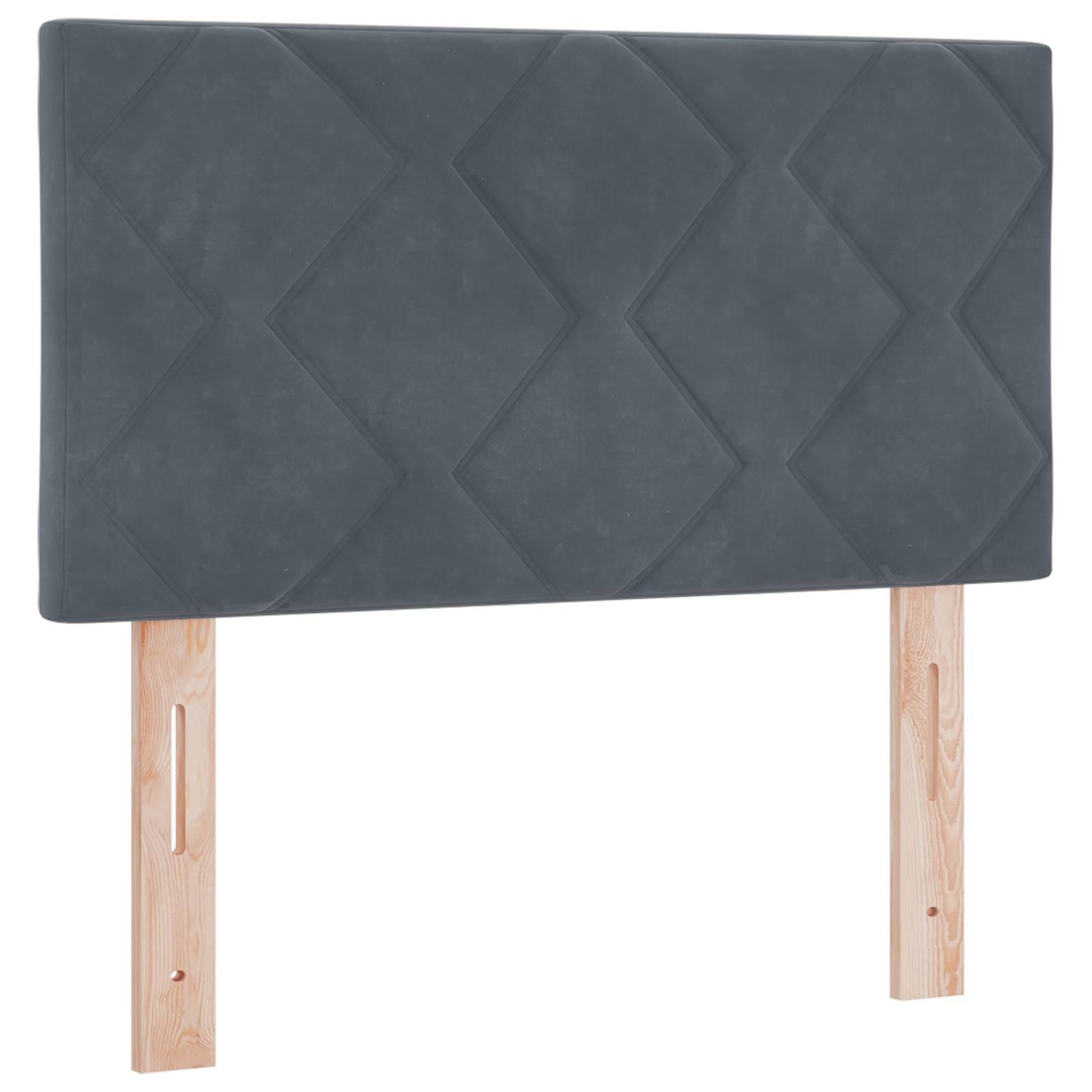 vidaXL Boxspringbett mit Matratze Dunkelgrau 80x200 cm Samt