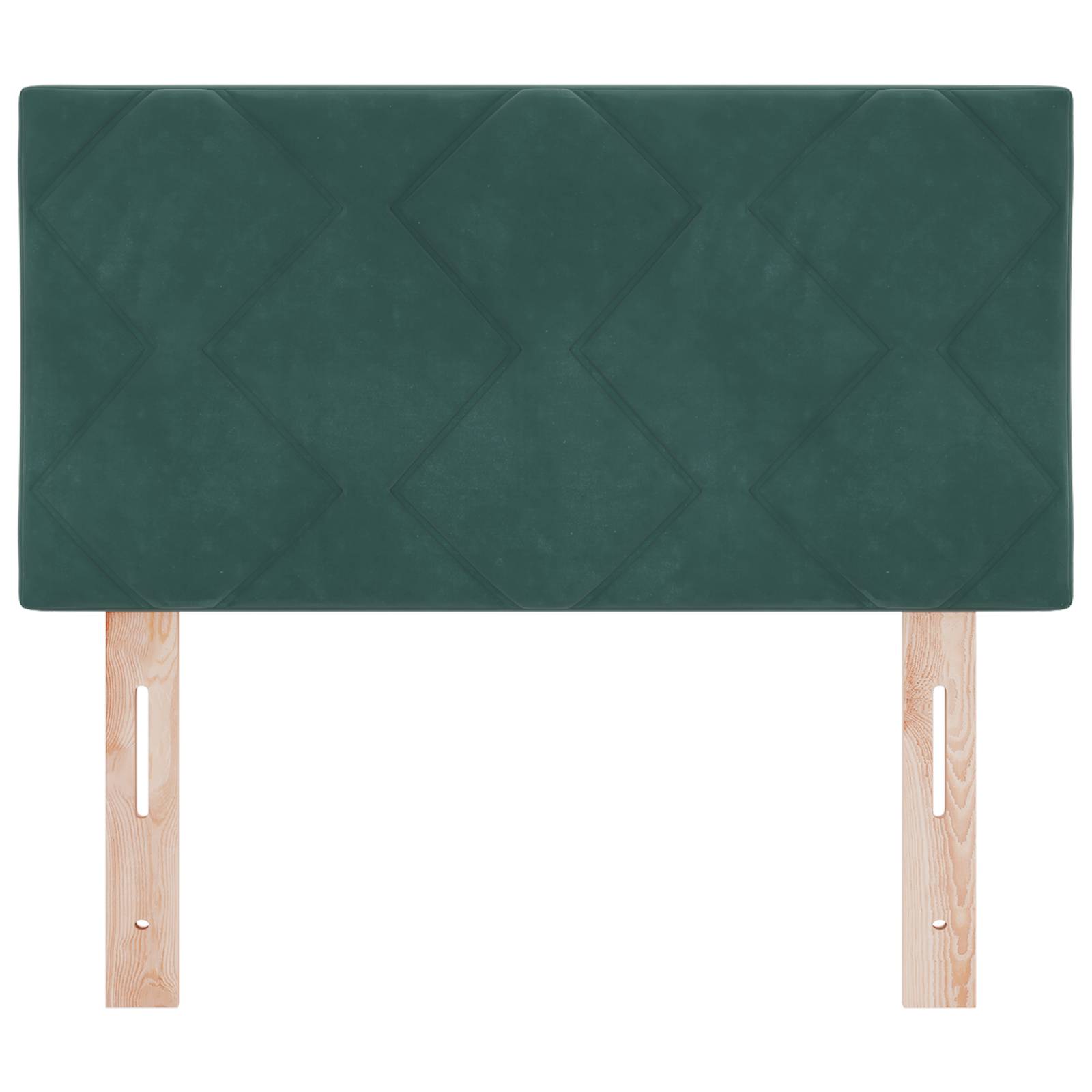 vidaXL Kopfteil mit Diamantblock-Design, dunkelgrün, 80cm Samt