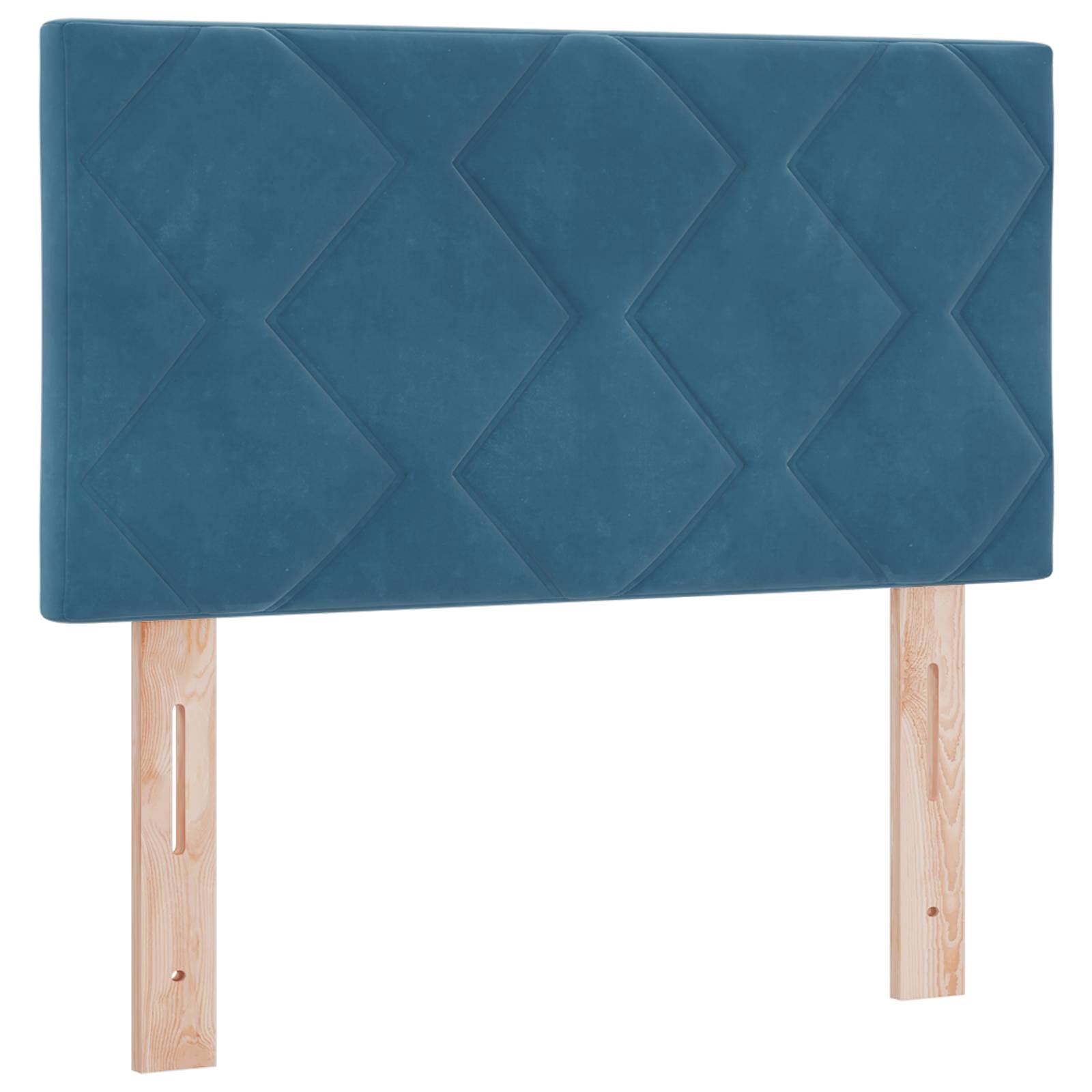 vidaXL LED Kopfteil Diamantblock Design Dunkelblau 80 cm Velvet