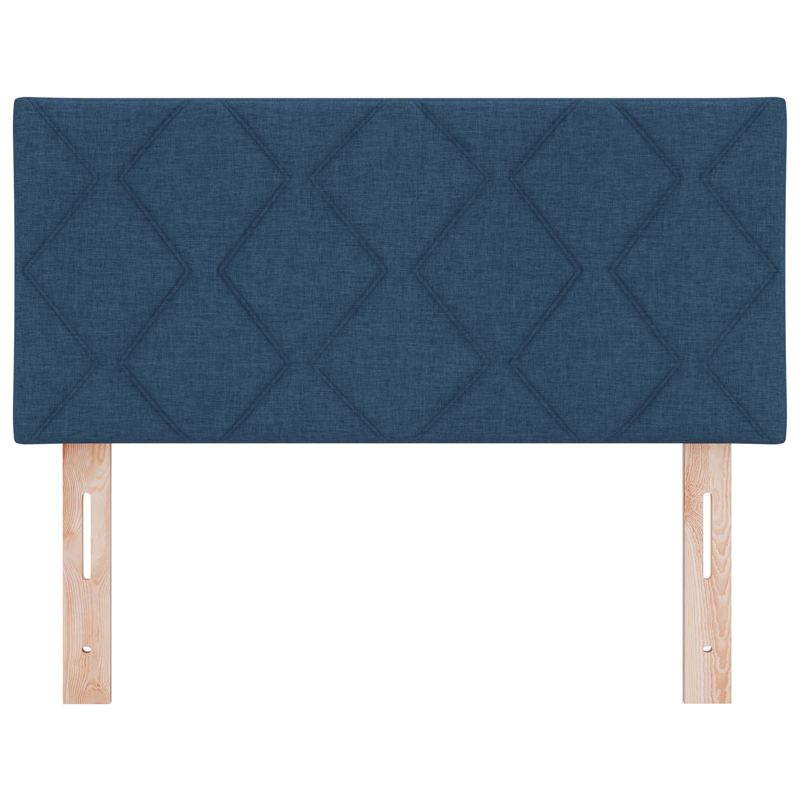 vidaXL LED Kopfteil Rautenmuster Blau 90 cm Stoff