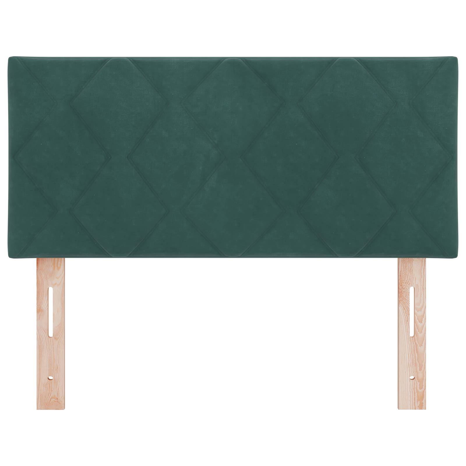 vidaXL LED Kopfteil Diamantblockdesign Dunkelgrün 90 cm Samt