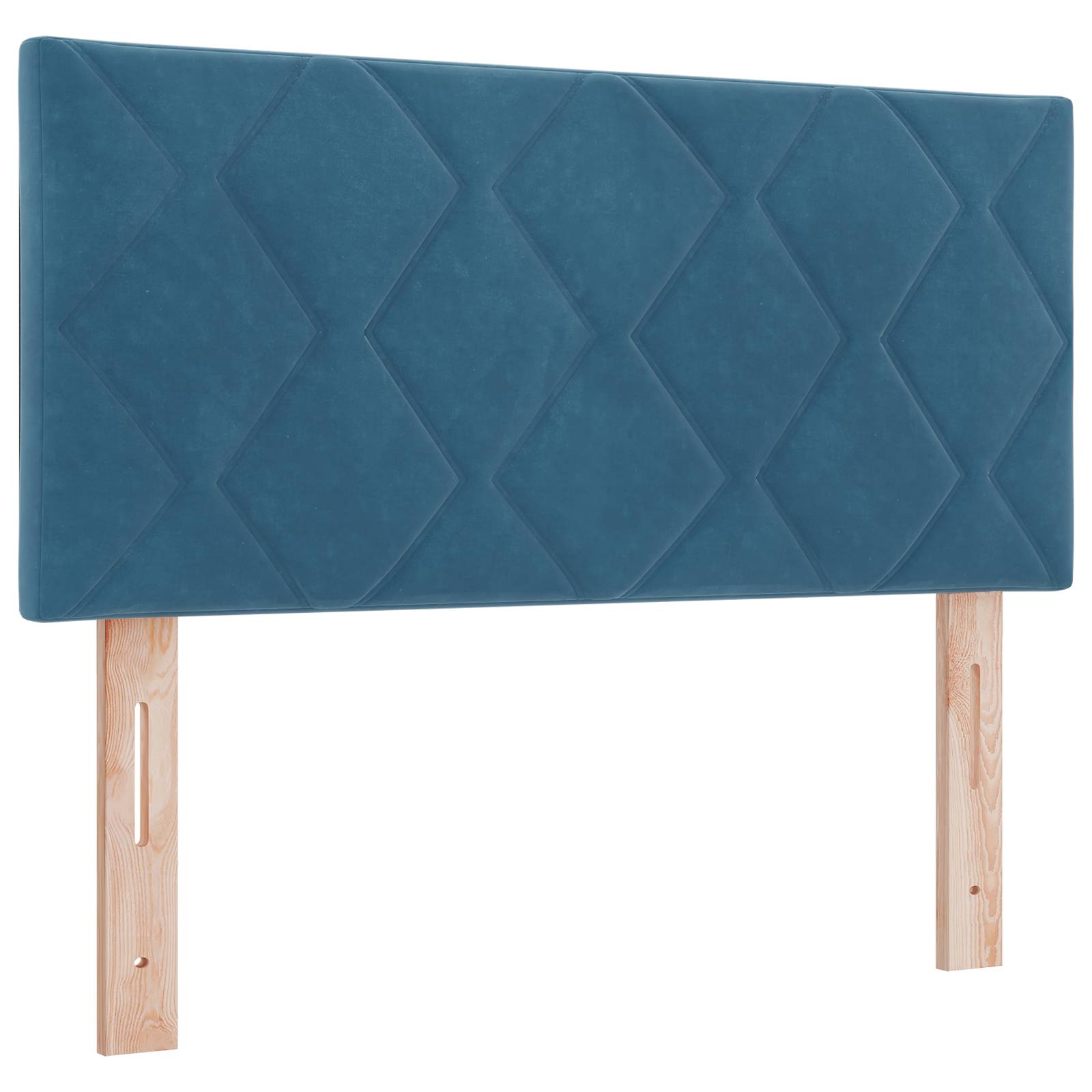 vidaXL Boxspringbett mit Matratze Dunkelblau 100x200 cm Samt