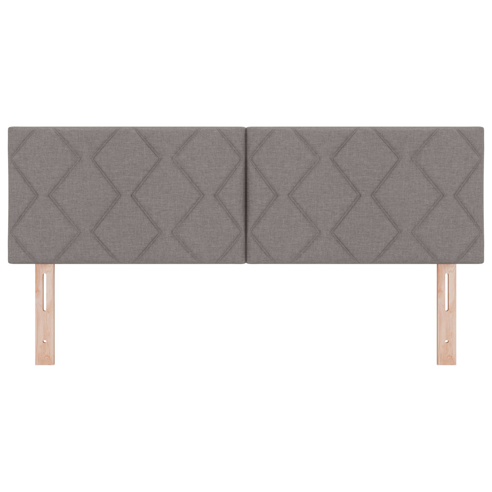 vidaXL Kopfteil mit Rautenmuster Taupe 140 cm Stoff