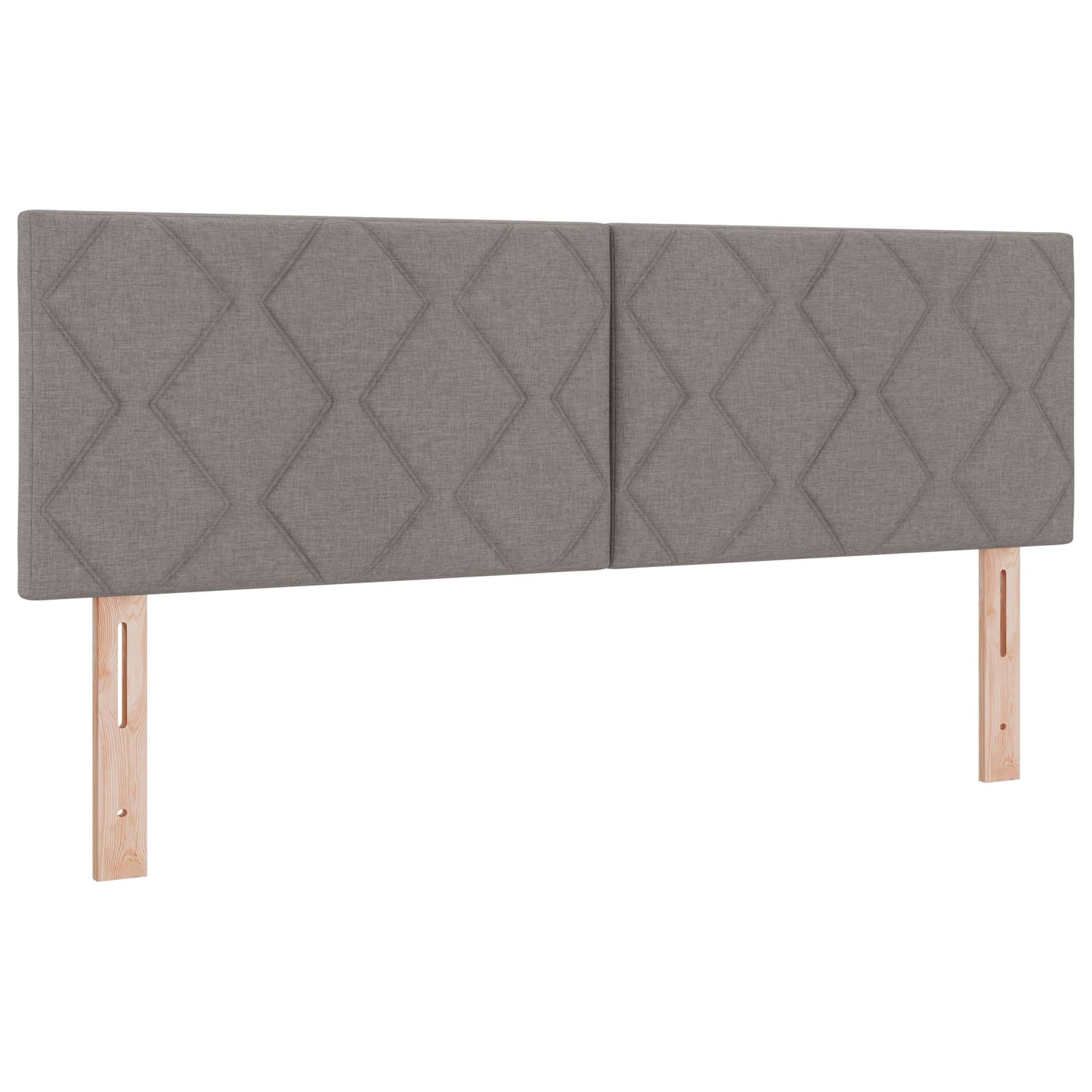 vidaXL Kopfteil mit Rautenmuster Taupe 140 cm Stoff