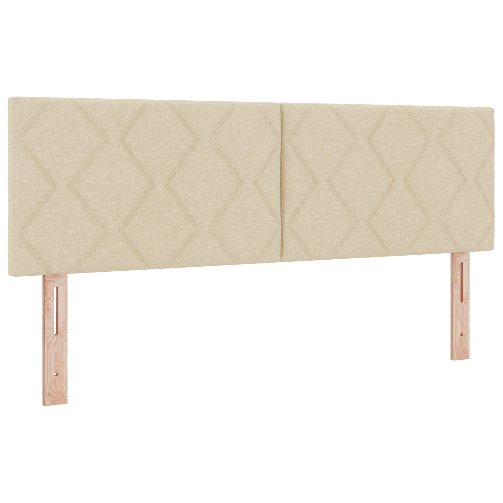 vidaXL Boxspringbett mit Matratze Creme 140x190 cm Stoff