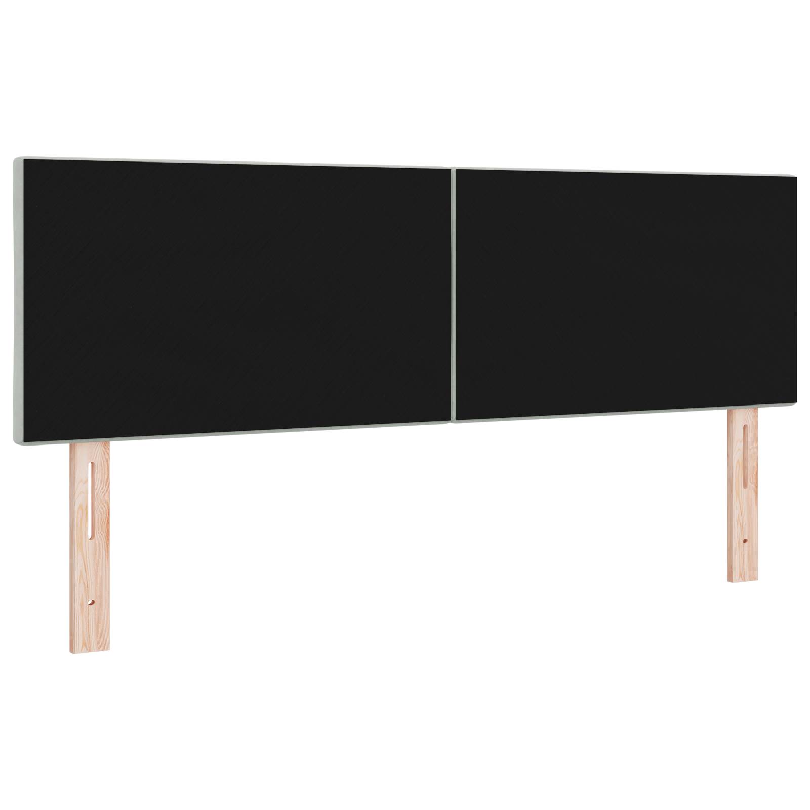 vidaXL Helles Graues Kopfteil mit Diamantblöcken - 160 cm Samt.