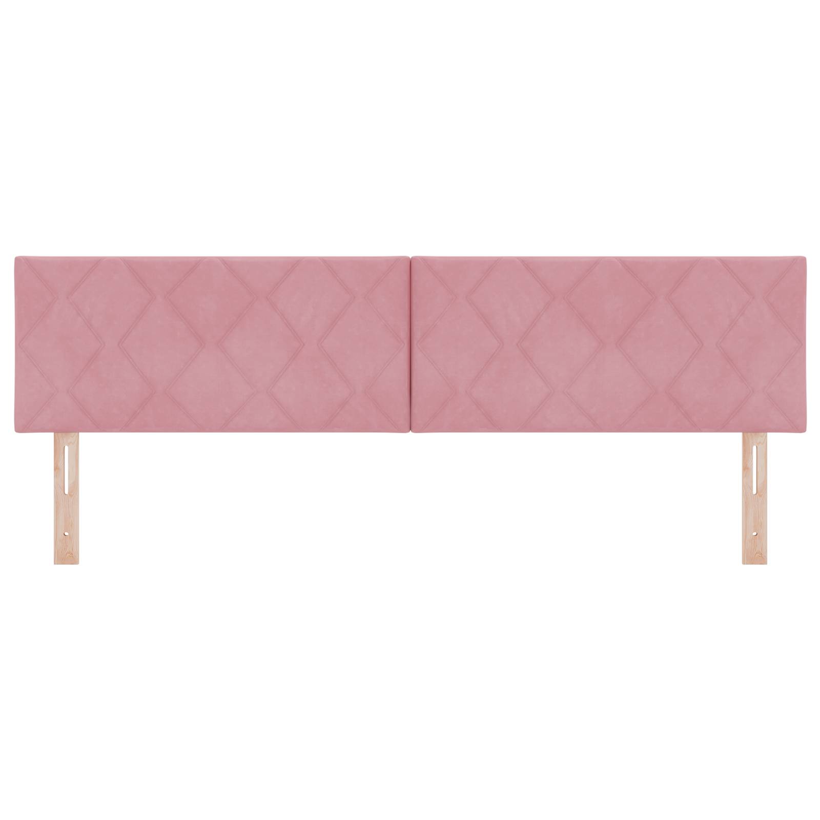 vidaXL Kopfteil mit Diamond Blocks in Pink, 180 cm Samt