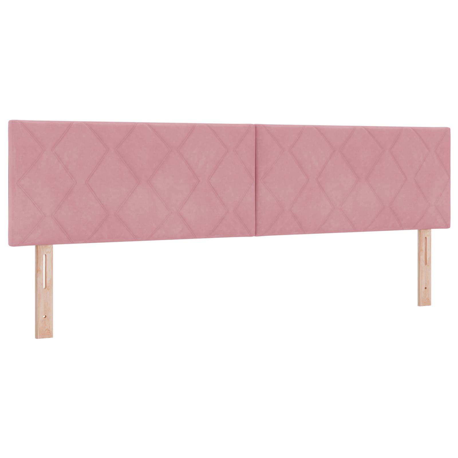 vidaXL Kopfteil mit Diamond Blocks in Pink, 180 cm Samt