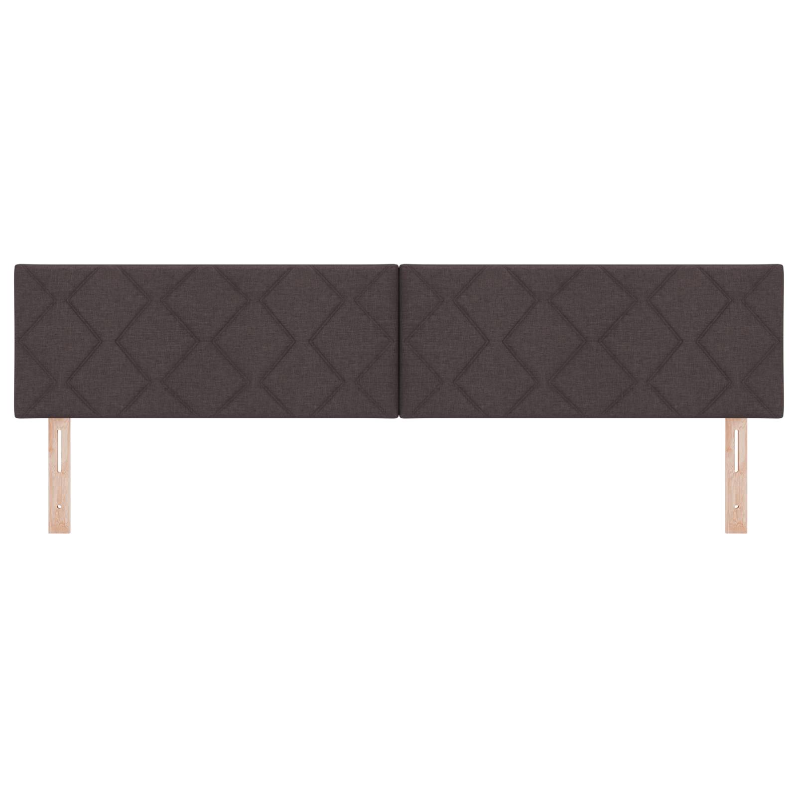 vidaXL LED Kopfteil Rautenmuster Dunkelbraun 200 cm Stoff