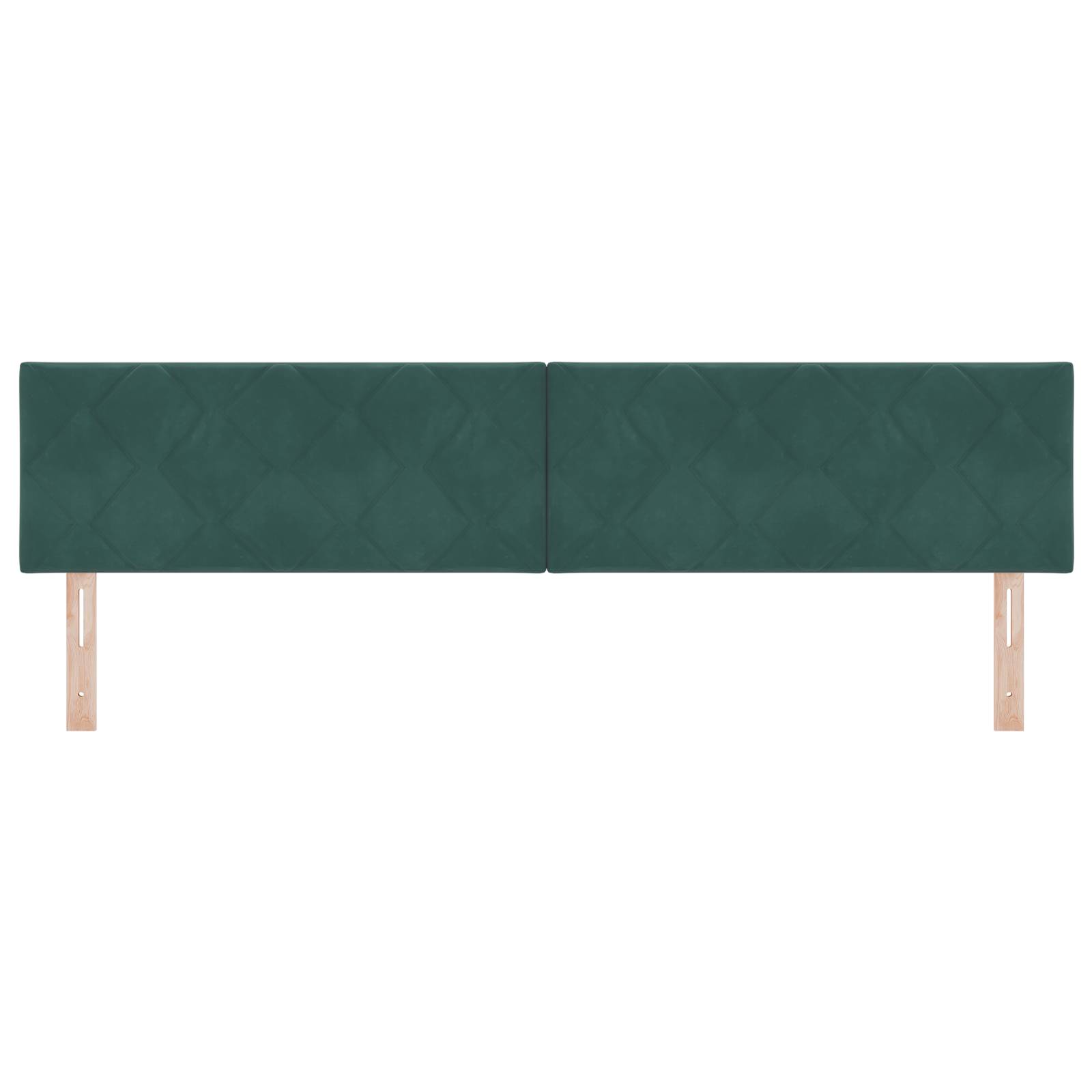 vidaXL Kopfteil mit Diamantblock-Design in Dunkelgrün 200 cm Velvet