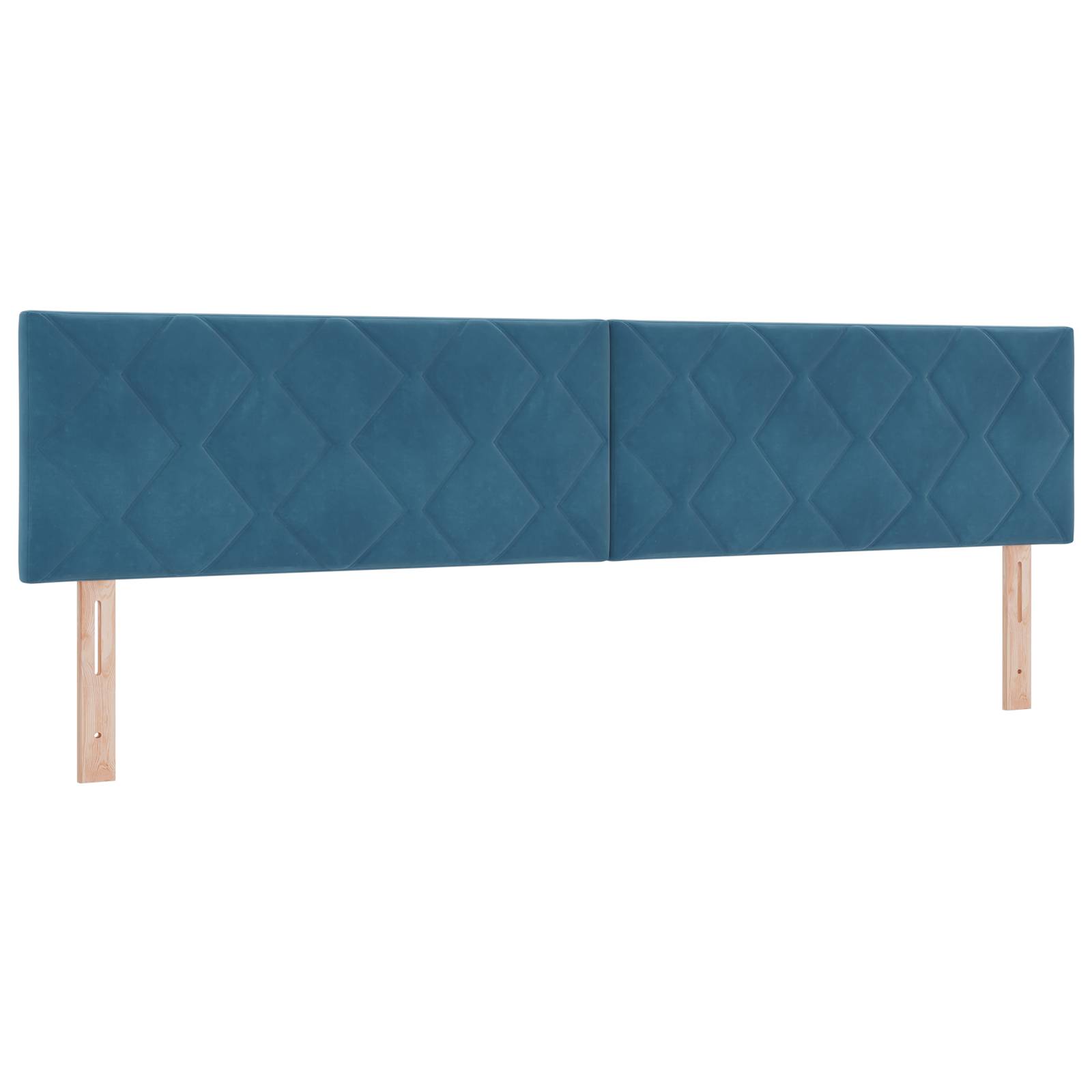 vidaXL Boxspringbett mit Matratze Dunkelblau 200x200 cm Samt