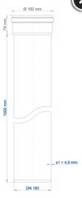 POLOPLAST POLO-KAL NG, Steckmuffenrohr, DN 160, Stange mit 1m, 1 Stk.