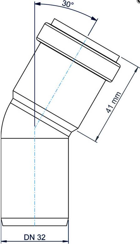 PoloPlast Bogen PKB Polo-Kal NG DN 32 30Grad