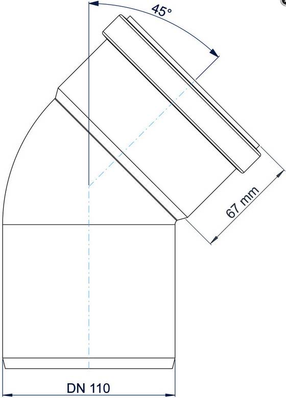 POLOPLAST POLO-KAL NG, Bogen, DN 110, 45°, 1 Stk.