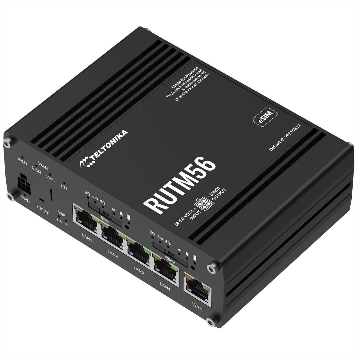 Teltonika RUTM56 - Wireless Router - Netz - WWAN 4-Port-Switch